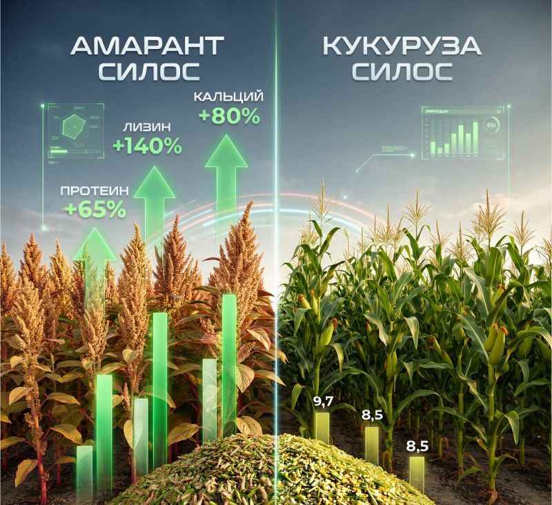 Лабораторный анализ качества амарантового силоса